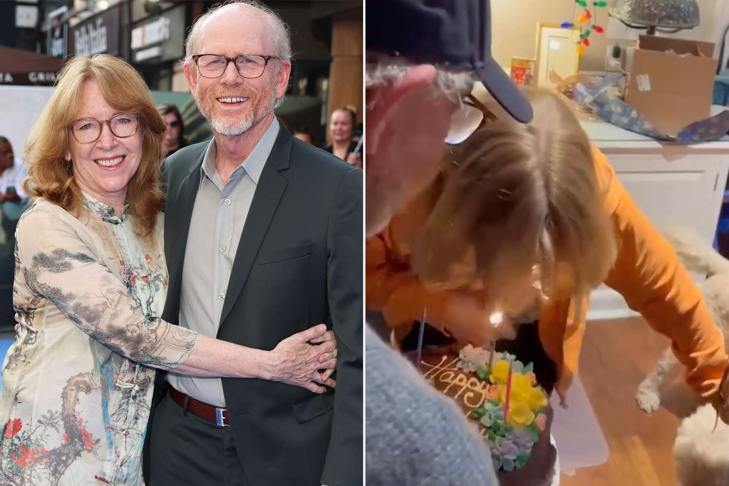 Ron Howard's Wife Cheryl Catches Her Hair on Fire While Blowing Out Candles: Video
