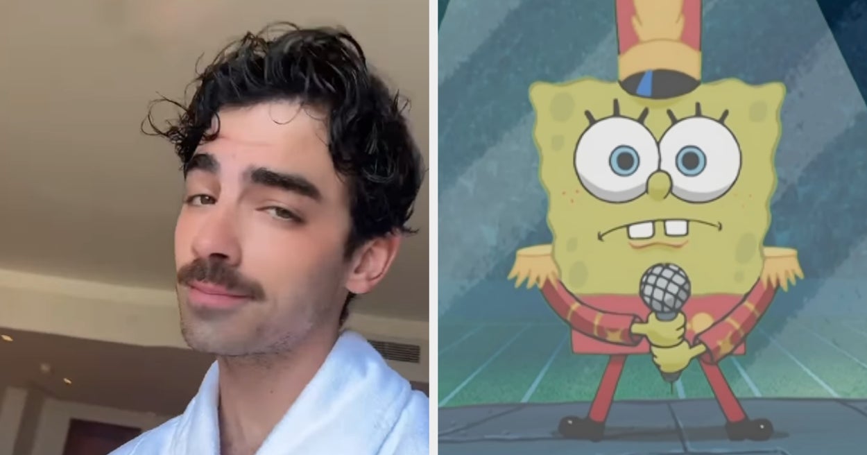 The Internet Is Losing It Over Joe Jonas's Thirsty Thigh Tats, Especially SpongeBob SquarePants