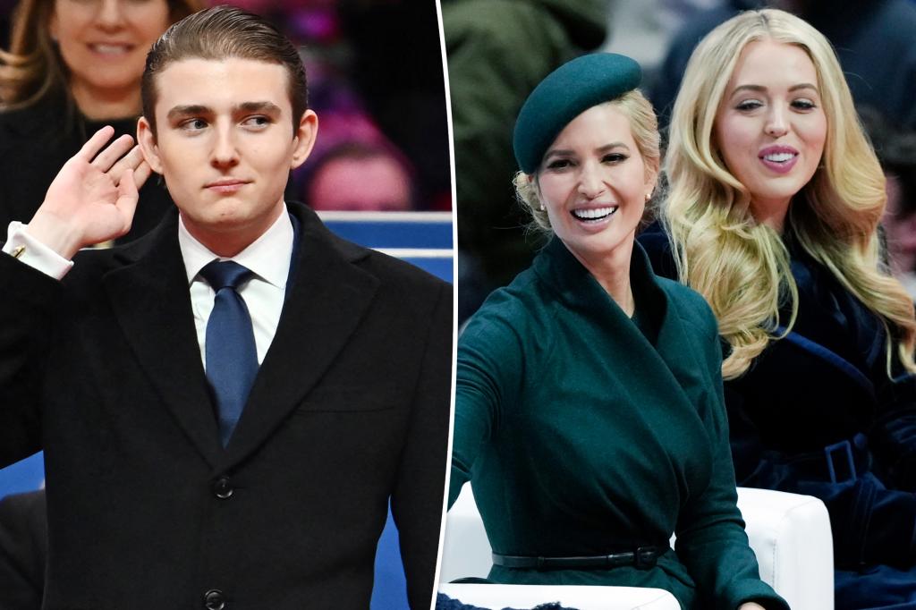Barron Trump photobombs Ivanka, Tiffany at dad's inauguration