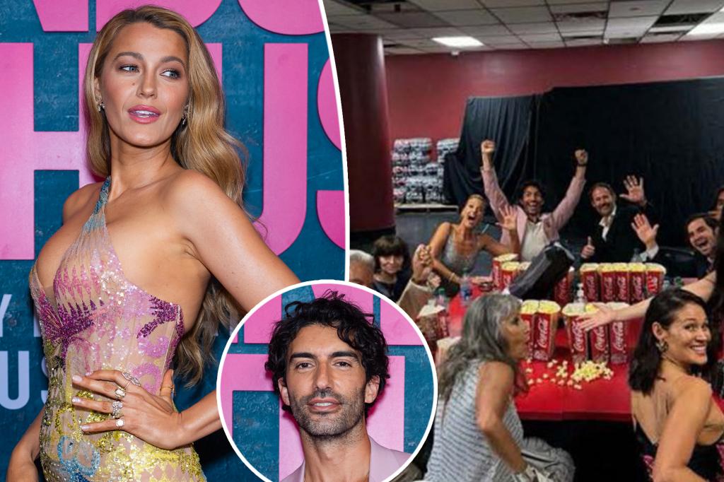 Justin Baldoni shows family 'being held' in basement at 'It Ends With Us' premiere