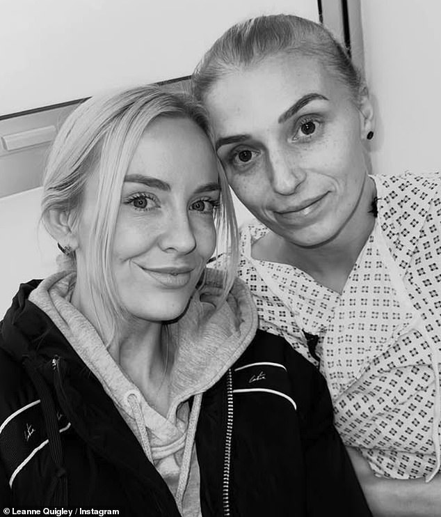 The Traitors star Leanne Quigley (L) has revealed her fiancée Sophie Jones (R) has been given the all clear after secretly batting breast cancer