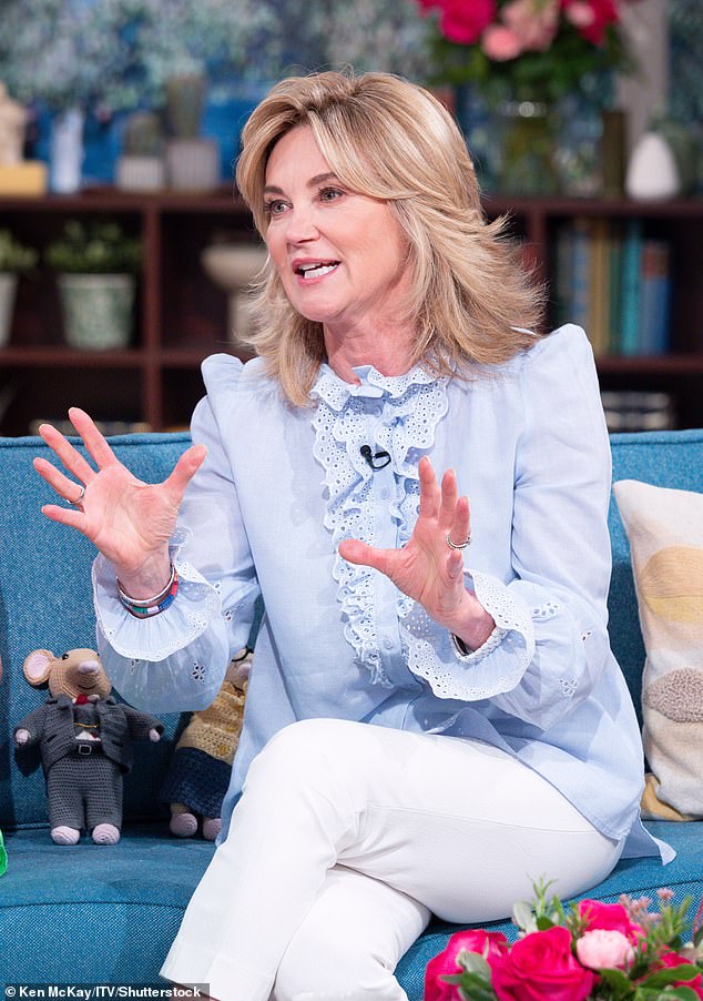 Anthea Turner has revealed she is 'pro-mouse' and has the rodents as pets in her kitchen as she explained why she likes having them in her house (pictured June 2024)