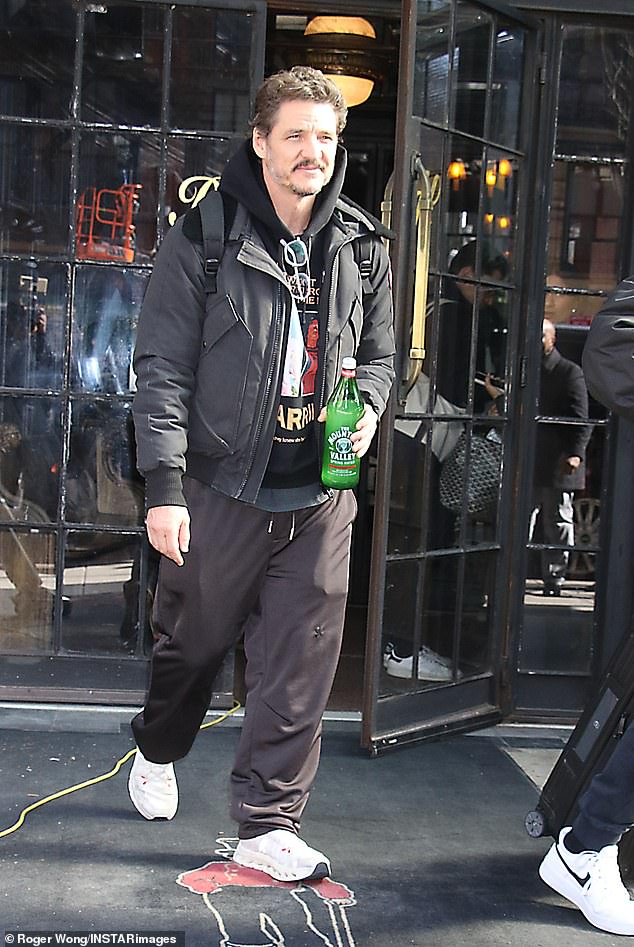 Pedro Pascal looked in good spirits as he was spotted grabbing lunch in New York City on Monday after delighting fans with his 'hilarious' SNL 50th anniversary appearance