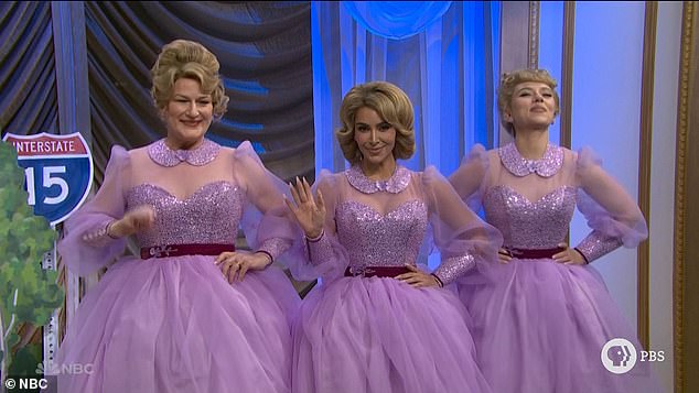 SNL celebrated five decades with a bevy of guest stars for its SNL50 special, including Kim Kardashian. The 44-year-old reality star made a surprise appearance as a member of the Maharelle Sisters from the Finger Lakes