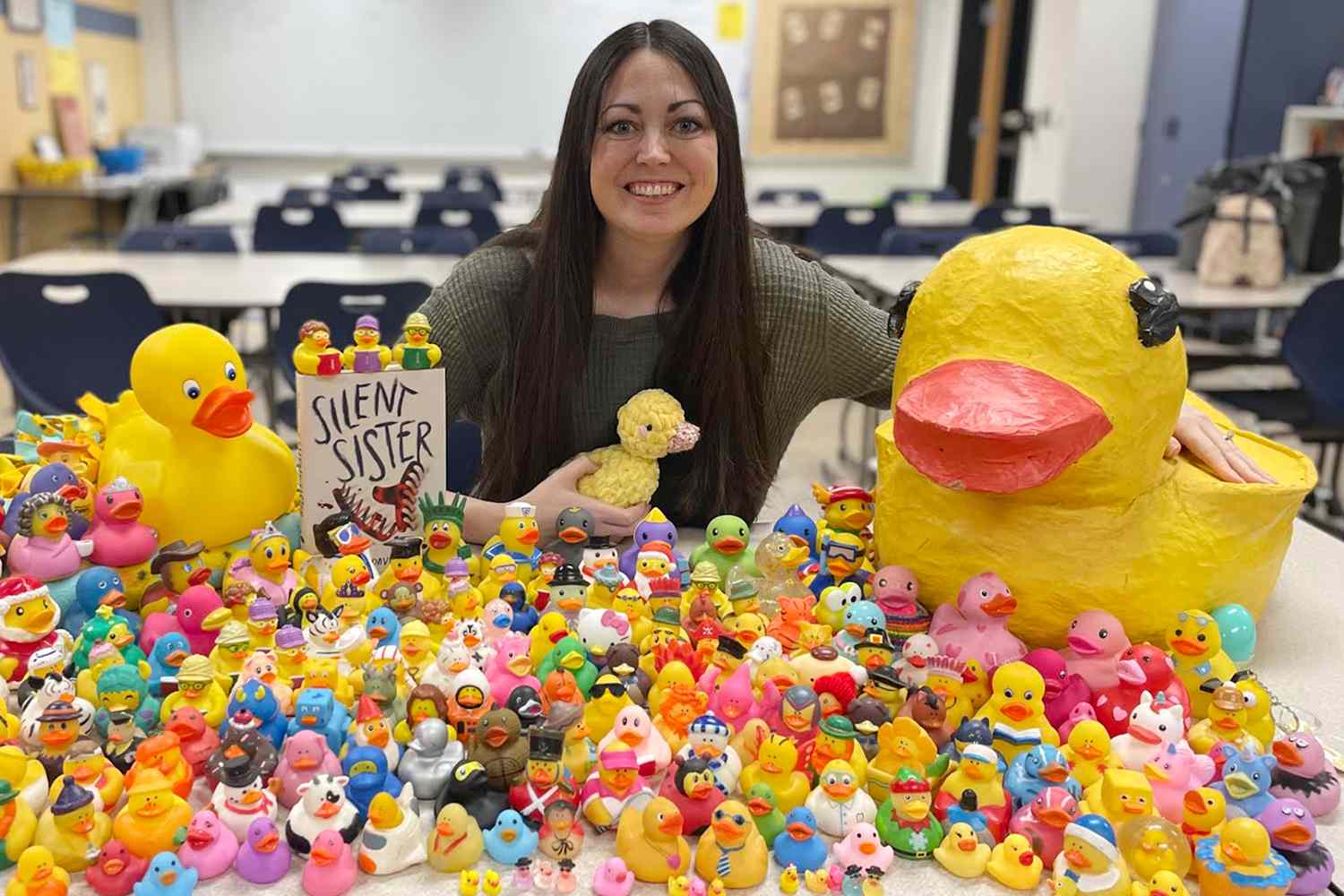 Teacher Goes Viral for Extensive Rubber Duck Collection (Exclusive)