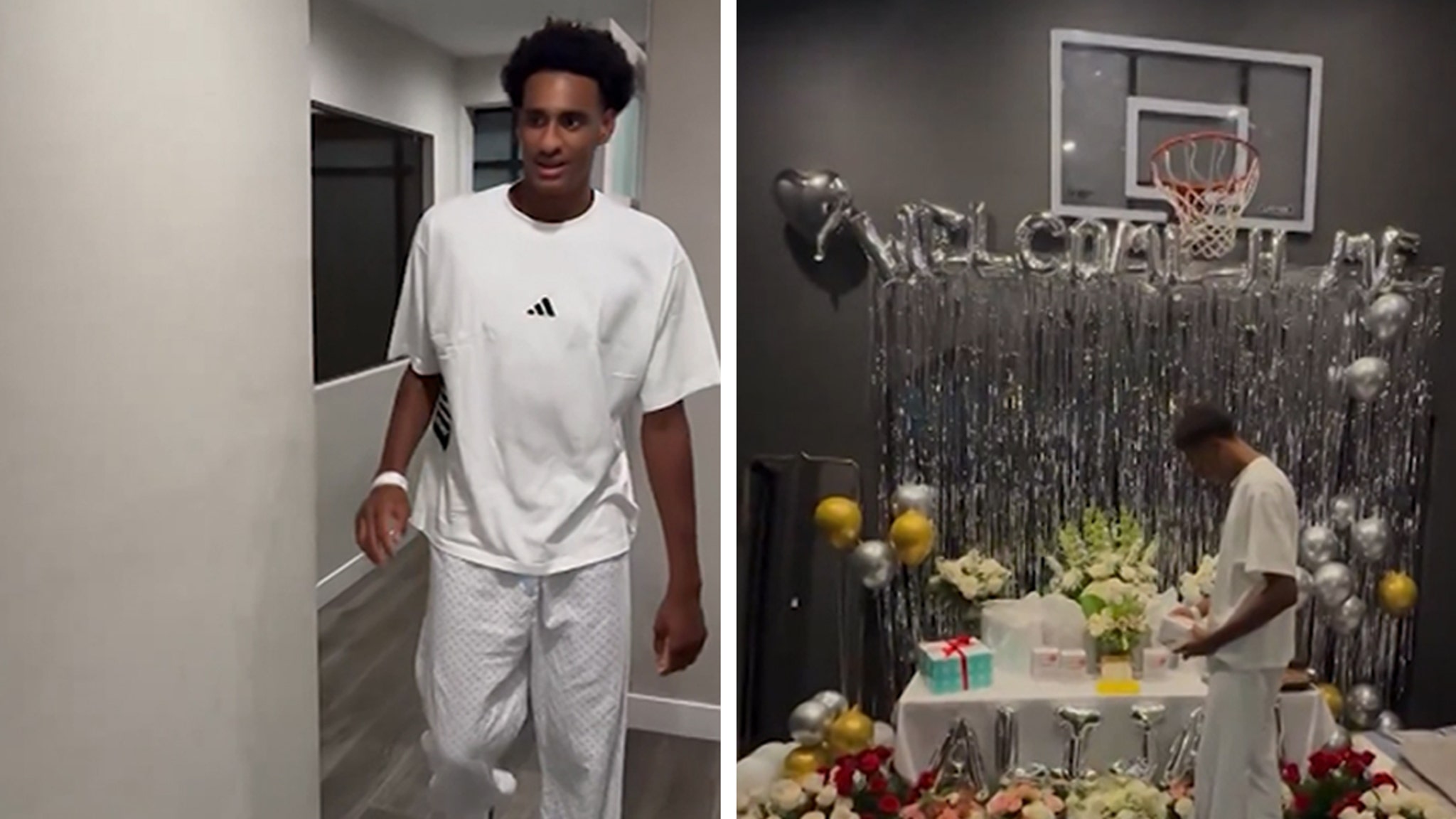 Alijah Arenas Welcomed Back Home With Gifts, Flowers