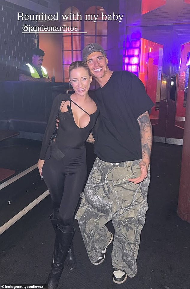 It was the ghosting that left a nation cringing - but now, Married At First Sight bride Jamie Marinos (left) has finally reunited with the man who left her hanging on national television. Pictured with Tyson Fievez