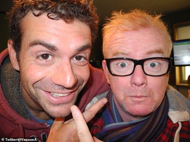 Chris Evans' Virgin Radio co-host Vassos Alexander couldn't contain his emotions as he departed the show on Friday