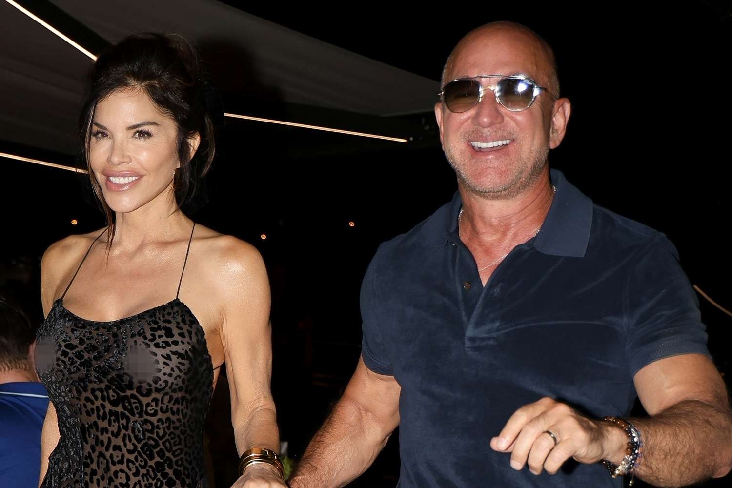 Lauren Sánchez Bezos Bares All in Fully Sheer Dress on Date Night with Jeff Bezos