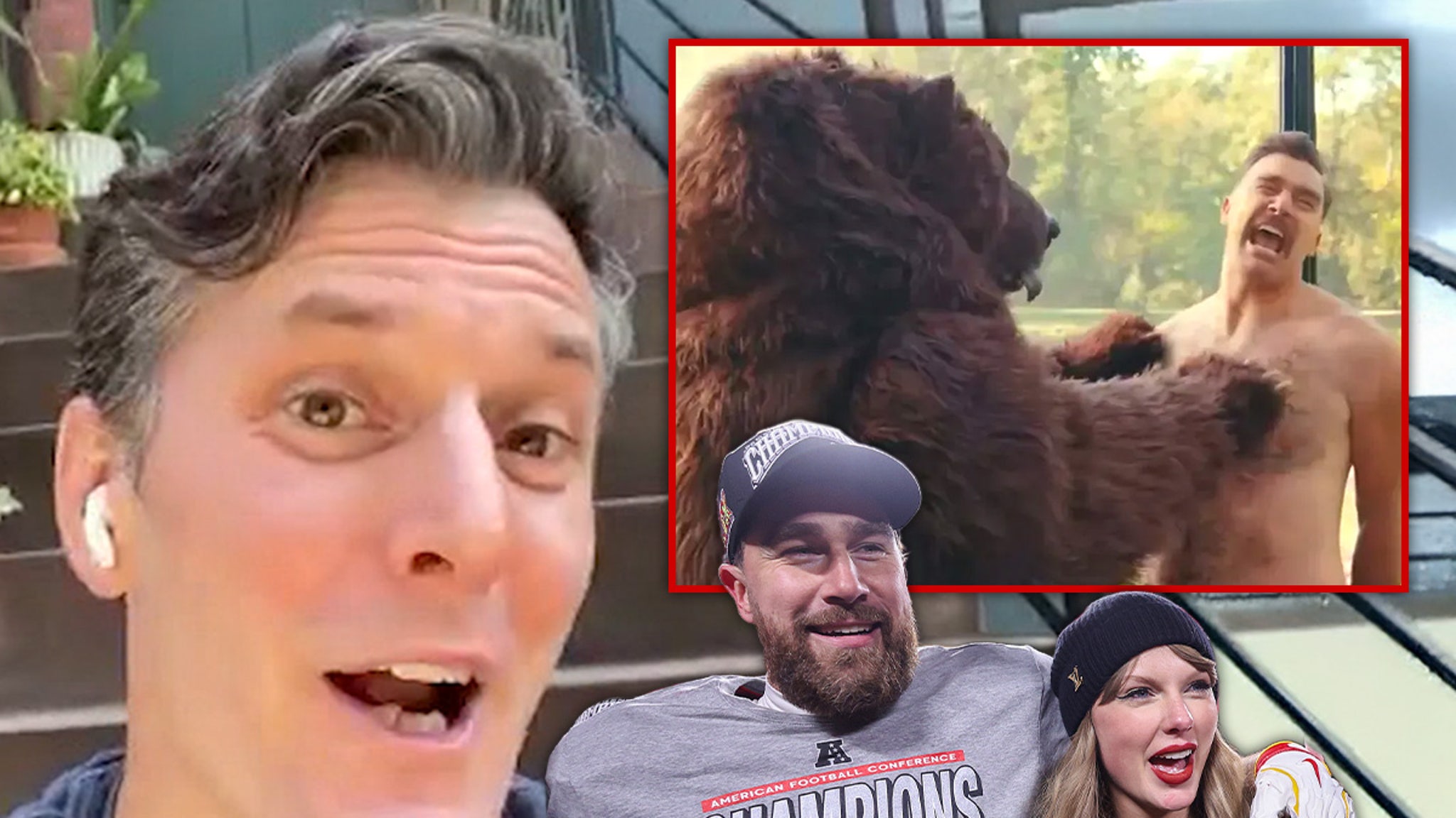 'Happy Gilmore 2' Bear Didn't Know Who Travis Kelce Was While Filming