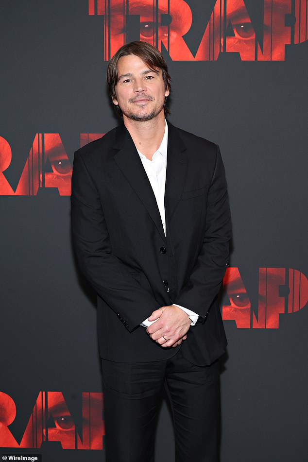 Actor Josh Hartnett, 47, was rushed to a Canadian hospital last week after a vehicle he was riding in was hit by a law officer in St. John’s Canada. Pictured last year in NYC