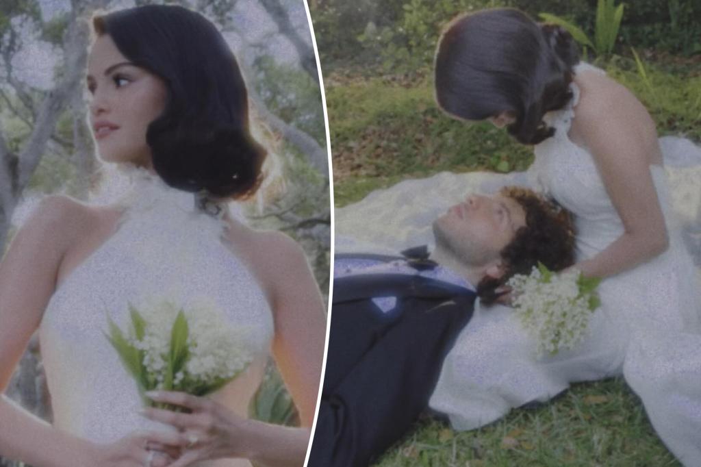 Selena Gomez wears romantic Ralph Lauren wedding dress to marry Benny Blanco
