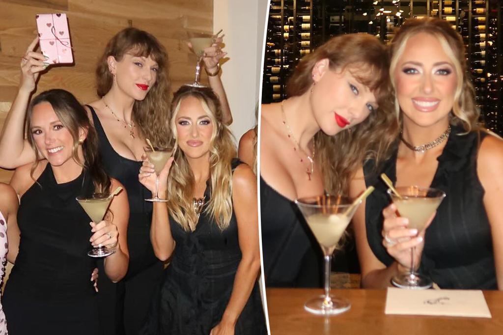Taylor Swift cuddles up to Brittany Mahomes in new birthday party photo