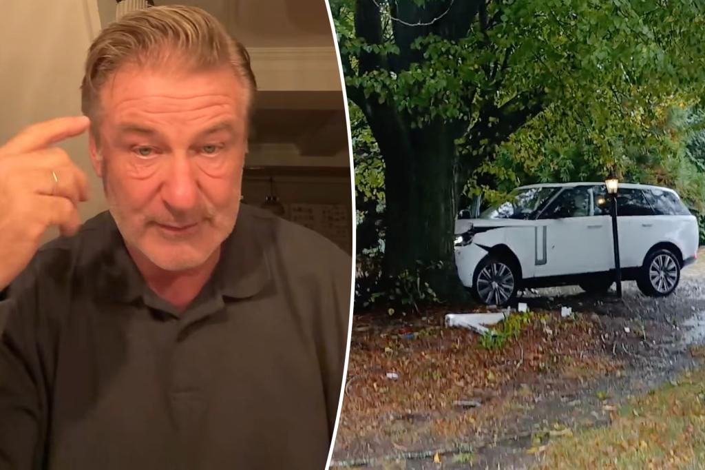 Alec Baldwin blames garbage truck the size of a 'whale' for crashing wife Hilaria’s car