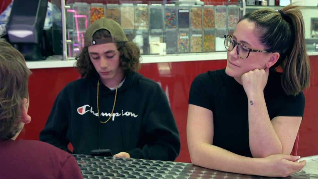 Jenelle Evans and her oldest son on Teen Mom.