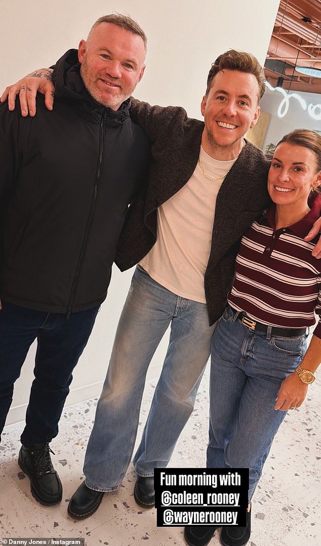 Coleen Rooney and her husband Wayne had a jungle reunion with her I'm A Celebrity... Get Me Out Of Here! co-star Danny Jones on Thursday