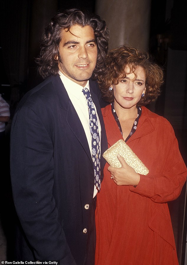George Clooney and Talia Balsam married in a spontaneous Las Vegas ceremony in December 1989 after five years of dating; (pictured in 1990)