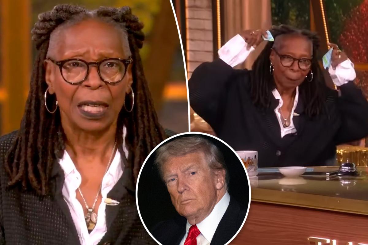 Outraged Whoopi Goldberg rips up legal note on 'The View' after baseless Trump claim