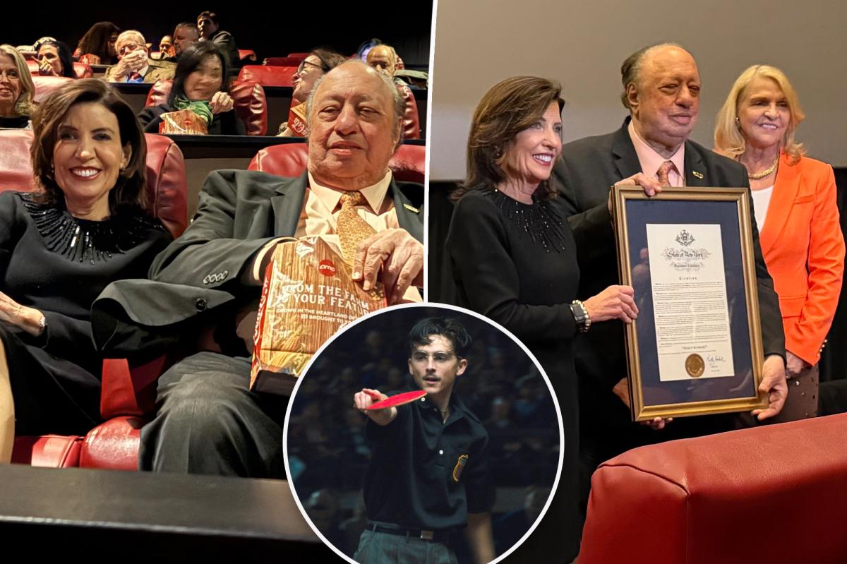 Catsimatidis, Hochul catch up during 'Marty Supreme'