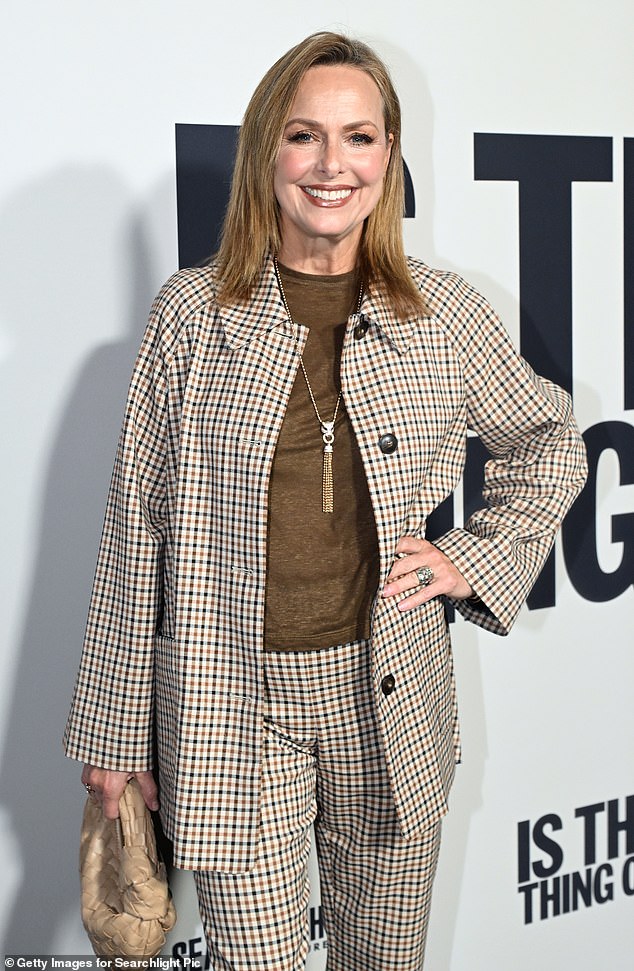 Actress Melora Hardin is looking back on a pesky costar from the 90s; pictured in December