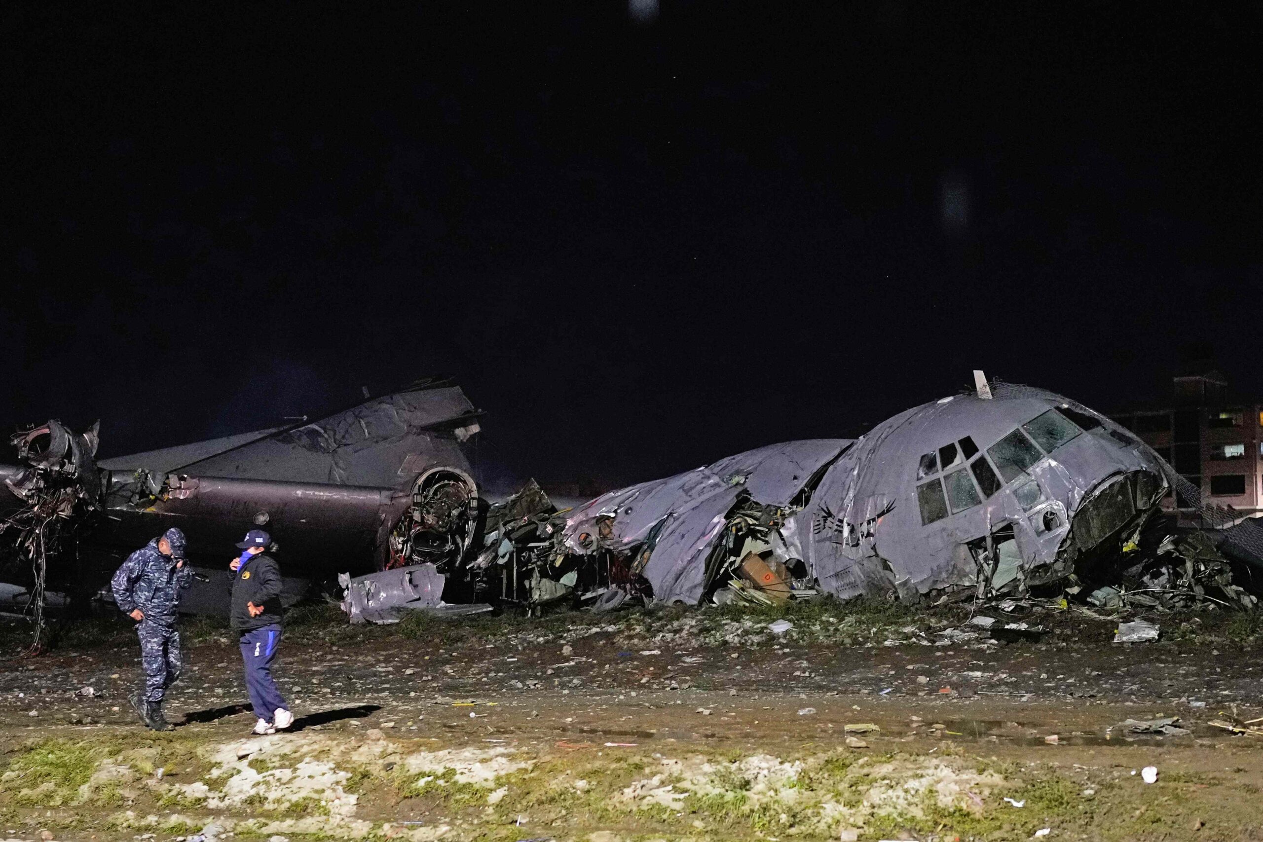 Police stands next to a plane that crashed in El Alto, Bolivia, Friday, Feb. 27, 2026.Credit: AP Photo/Juan Karita