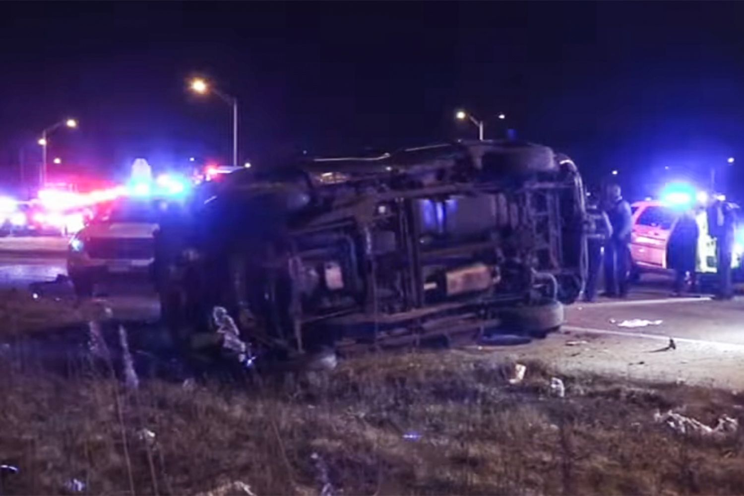 The scene of the fatal crash in Chicago ABC 7 Chicago/YouTube