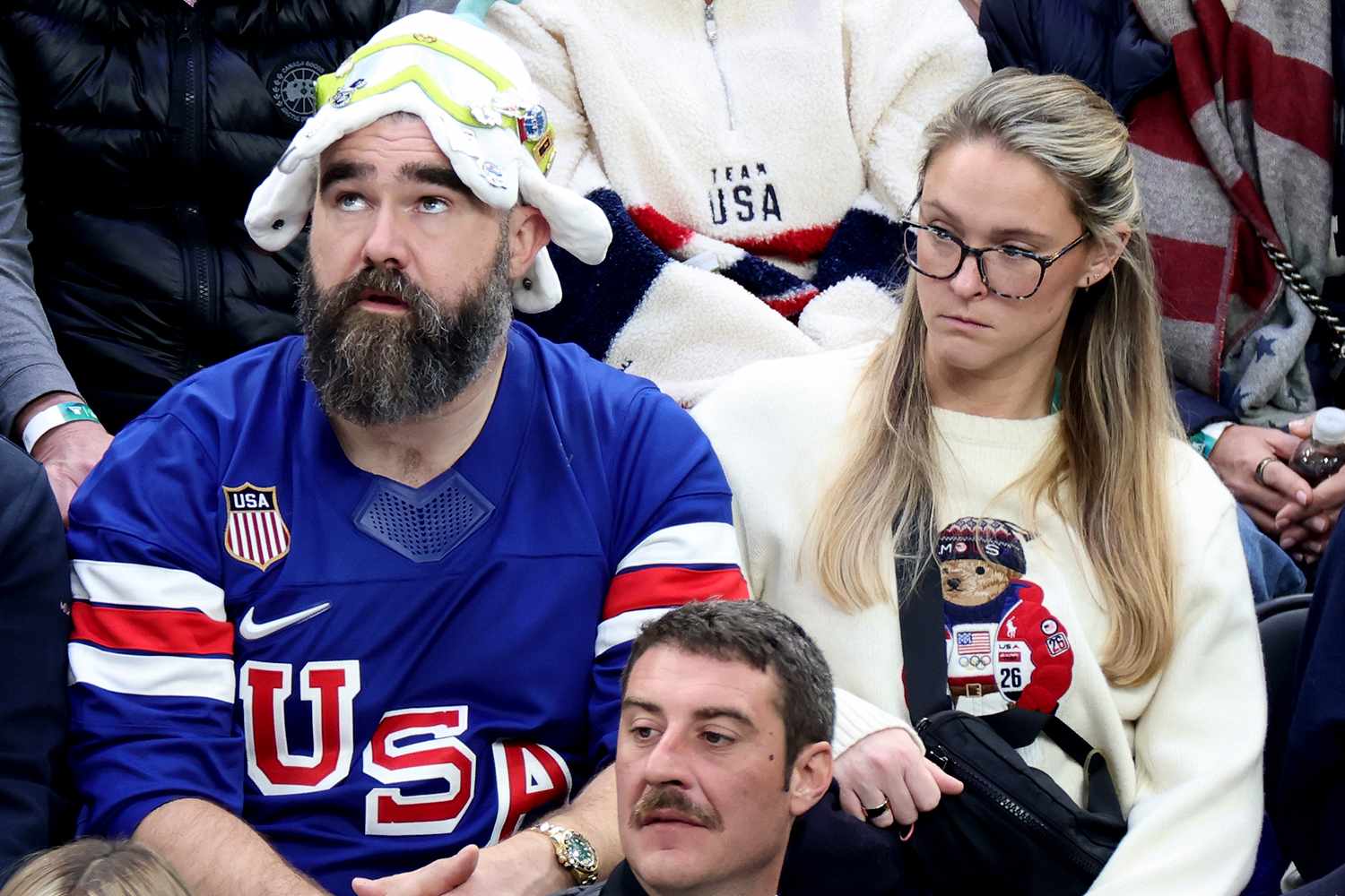 From left: Jason and Kylie Kecle at the Winter Olympics on Feb. 20, 2026Credit: Andreas Rentz/Getty