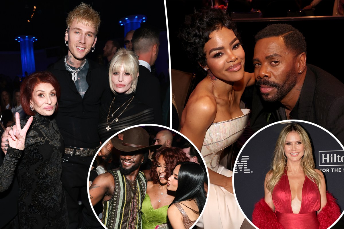 Teyana Taylor, Sharon Osbourne, Heidi Klum and more step out for Clive Davis’ pre-Grammy party