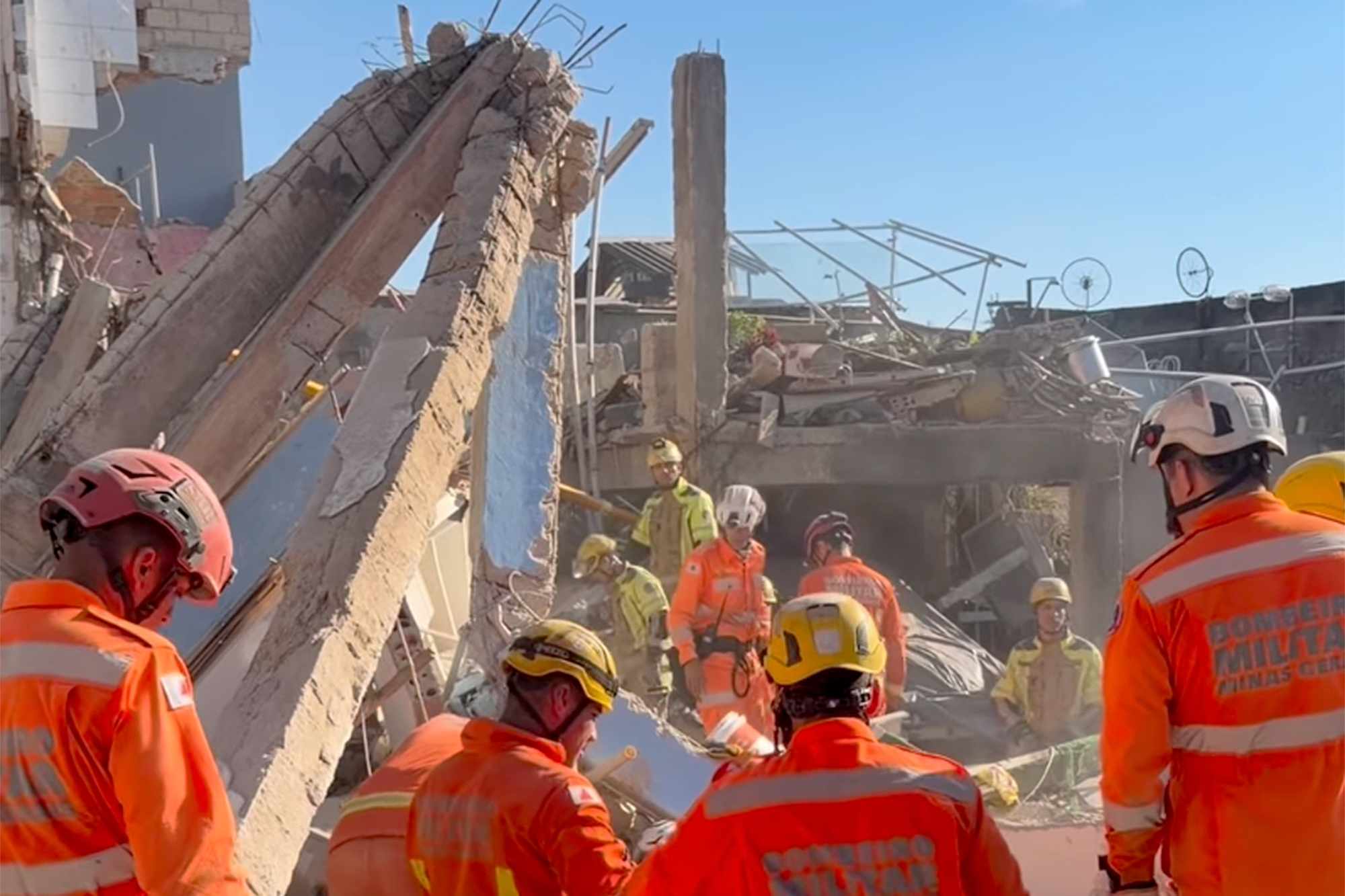 A building housing a nursing home has collapsed in Belo Horizonte, BrazilCredit: Corpo de Bombeiros Militar de Minas Gerais/Facebook