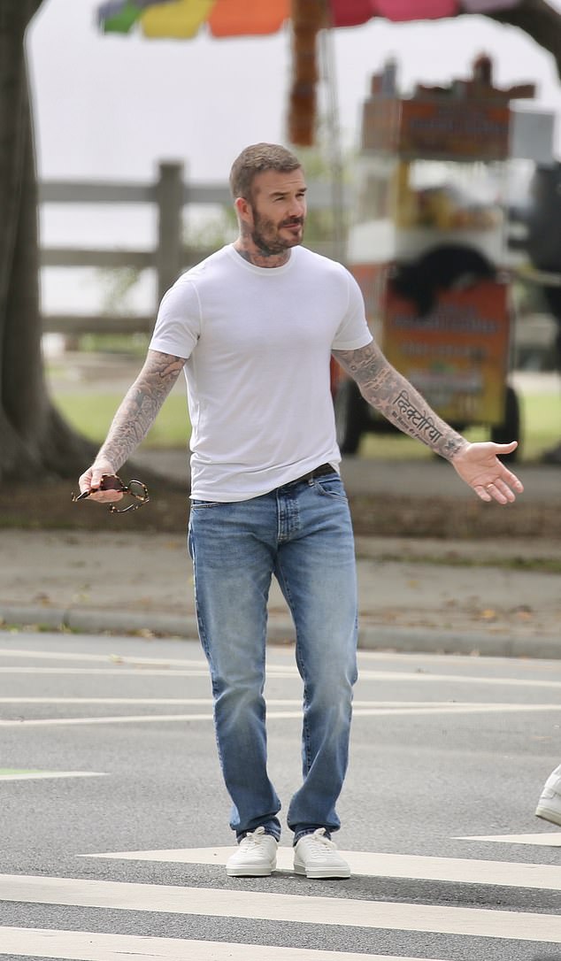 On Monday David Beckham's dream almost became a reality as he and son Brooklyn narrowly missed coming face-to-face amid their feud twice at the five-star Beverly Hills hotel