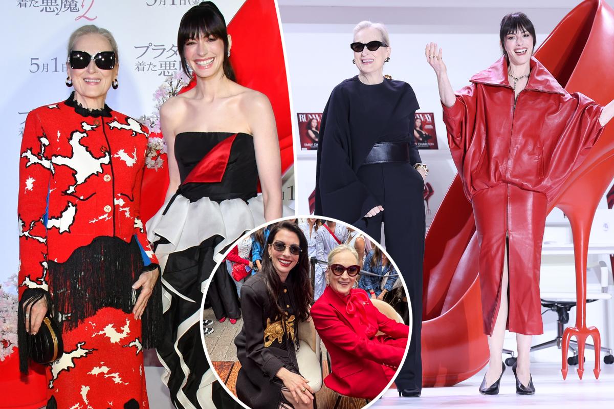Anne Hathaway and Meryl Streep's 'Devil Wears Prada 2' press tour looks