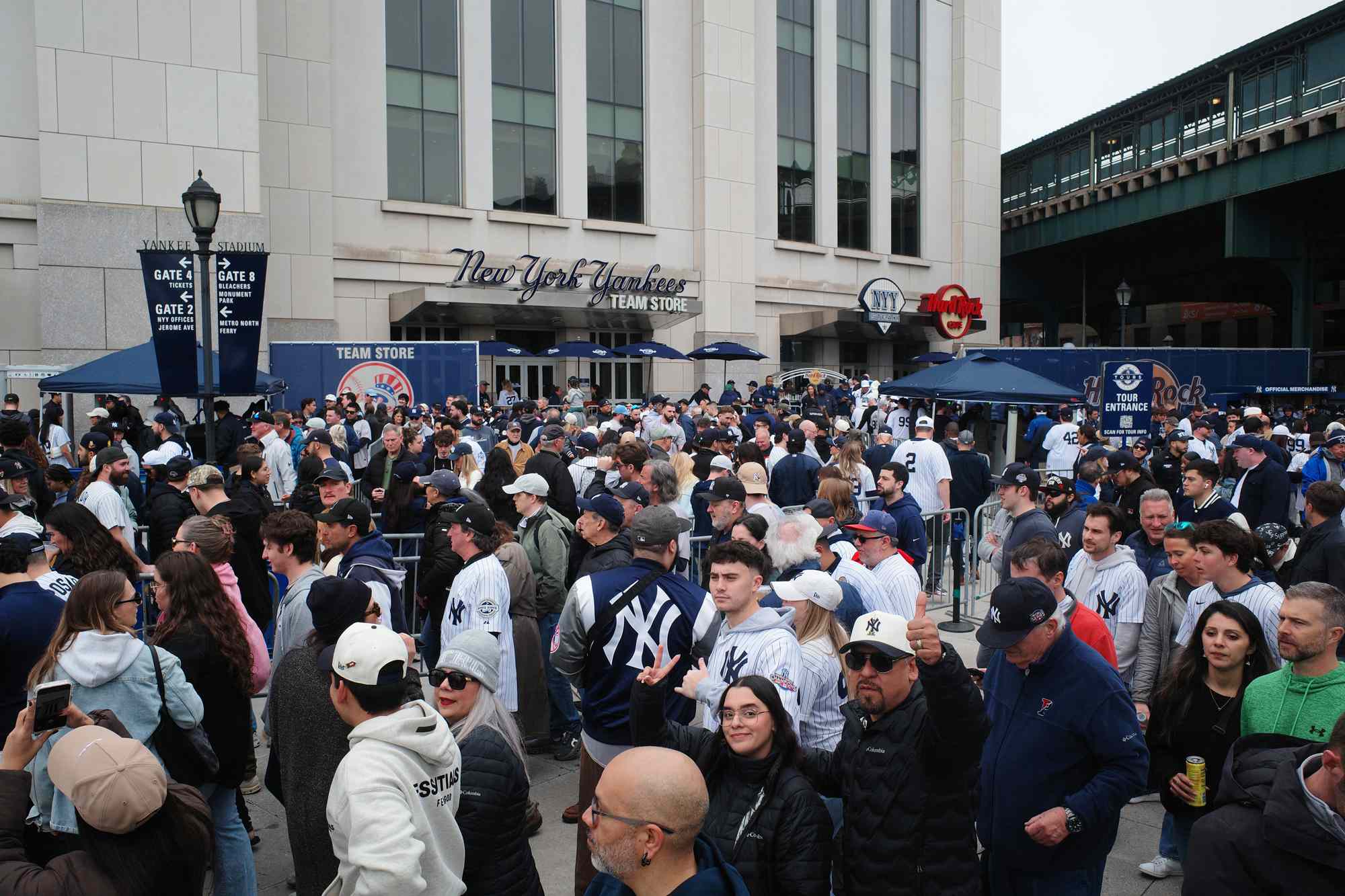 Fans outside Yankee Stadium on April 3, 2026Credit: Michael M. Santiago/Getty