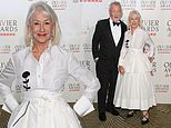 Dame Helen Mirren, 80, is the epitome of chic in a white floral co-ord as she reunites with fellow acting icon Sir Ian McKellen, 86, at the Olivier Awards