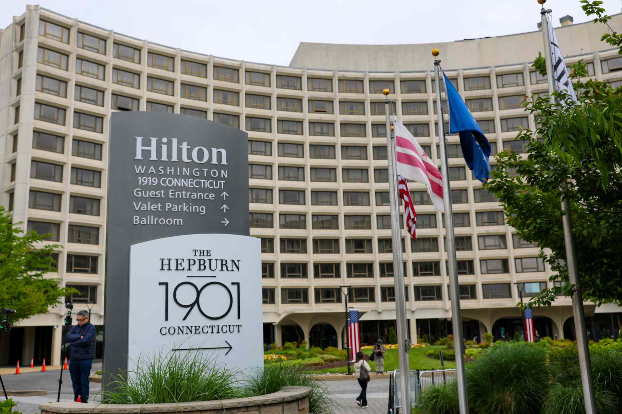 Washington Hilton Hotel on April 26, 2026 in Washington, DC.Credit: Tasos Katopodis/Getty