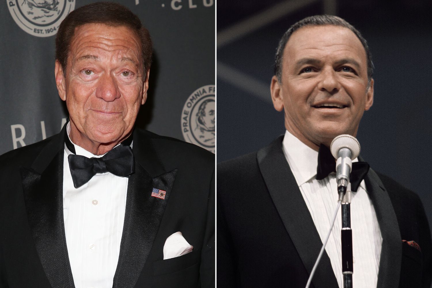 Joe Piscopo; Frank Sinatra.Credit: Rob Kim/Getty; Martin Mills/Getty