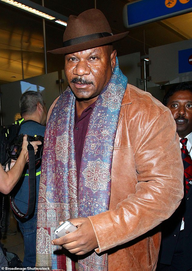 Actor Ving Rhames was rushed to a nearby hospital after collapsing at a Los Angeles restaurant on Wednesday. Pictured 2014