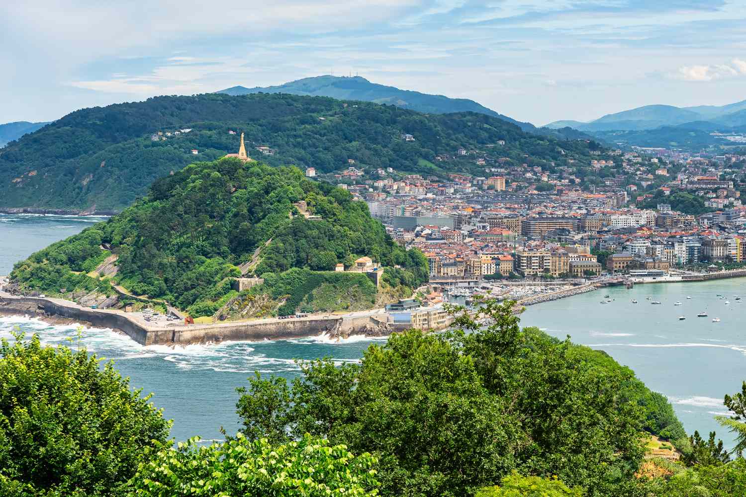 Mount Urgull in the bay of the Basque city of San Sebastian, SpainCredit: Getty