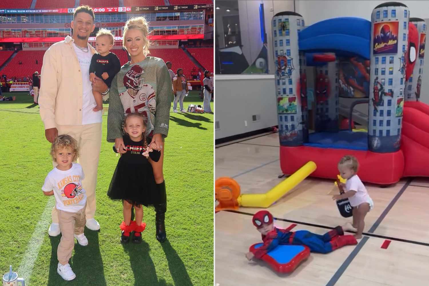 Patrick and Brittany Mahomes with their three childrenCredit: Brittany Mahomes/Instagram (2)