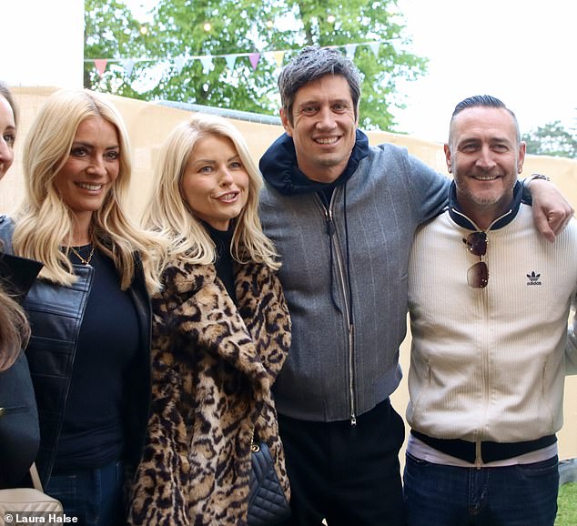Exes Tess Daly and Vernon Kay looked 'super happy and friendly' as they enjoyed a day out at Pub In The Park together on Saturday after announcing their split last week
