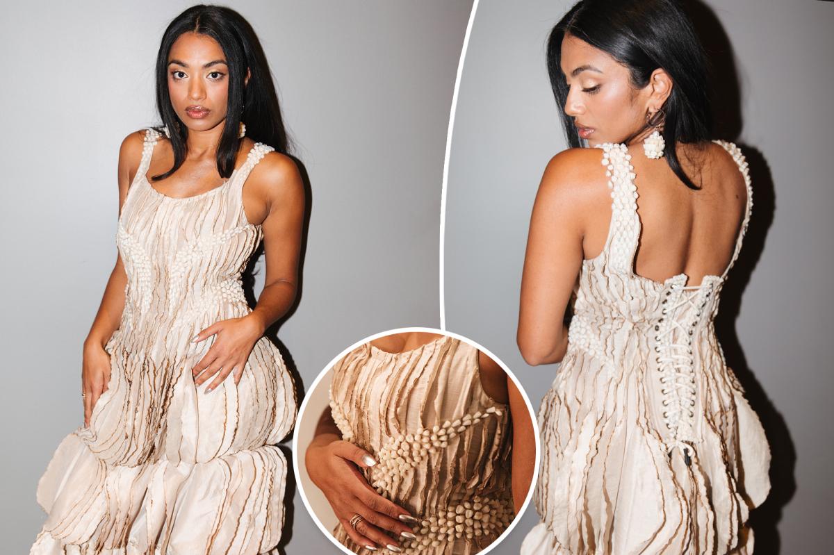 ‘Heated Rivalry’ star Nadine Bhabha wears dress sewn with 540 teeth to ACTRA Awards 2026