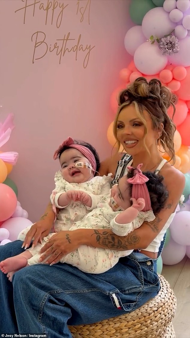 Jesy Nelson marks her twins’ first birthday with emotional video and poem about being a parent to disabled children – in wake of heartbreaking SMA diagnosis
