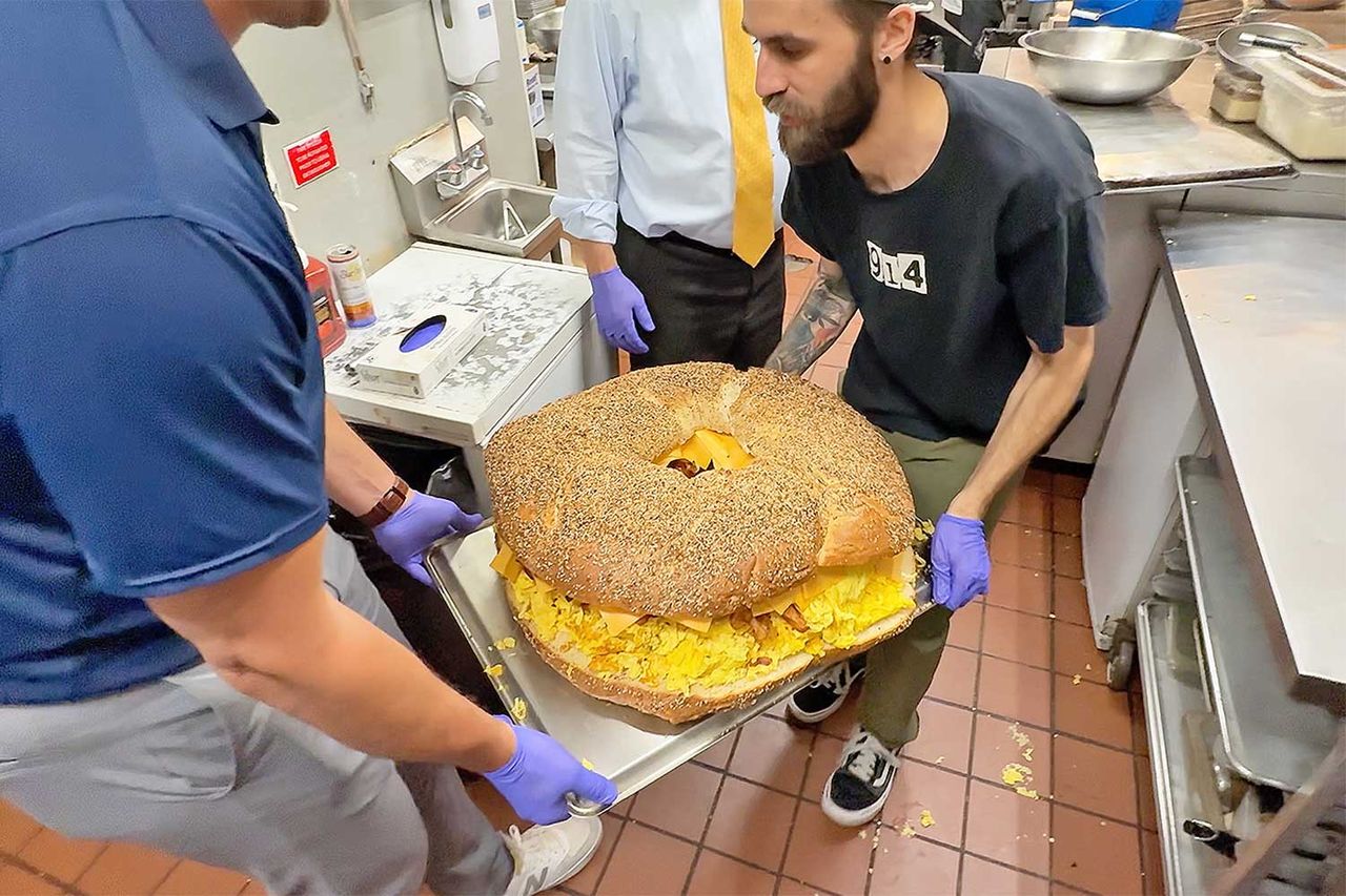 New York’s Largest Bacon, Egg and Cheese Sandwich Debuts at Local Event (Exclusive)