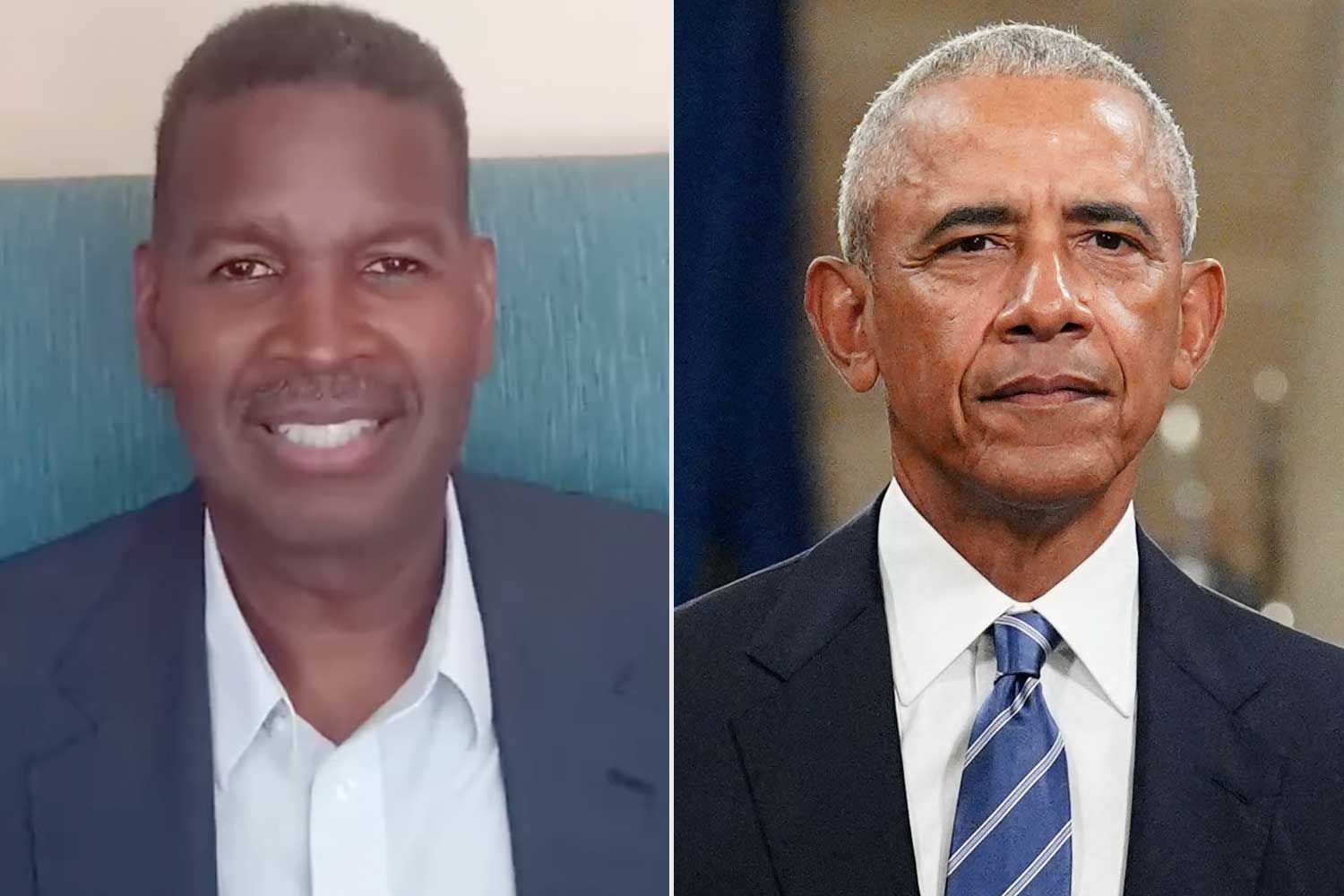 Barack D. Obama Shaw; and former President Barack ObamaCredit: Barack D. Obama Shaw/Instagram; Melina Mara / POOL / AFP via Getty