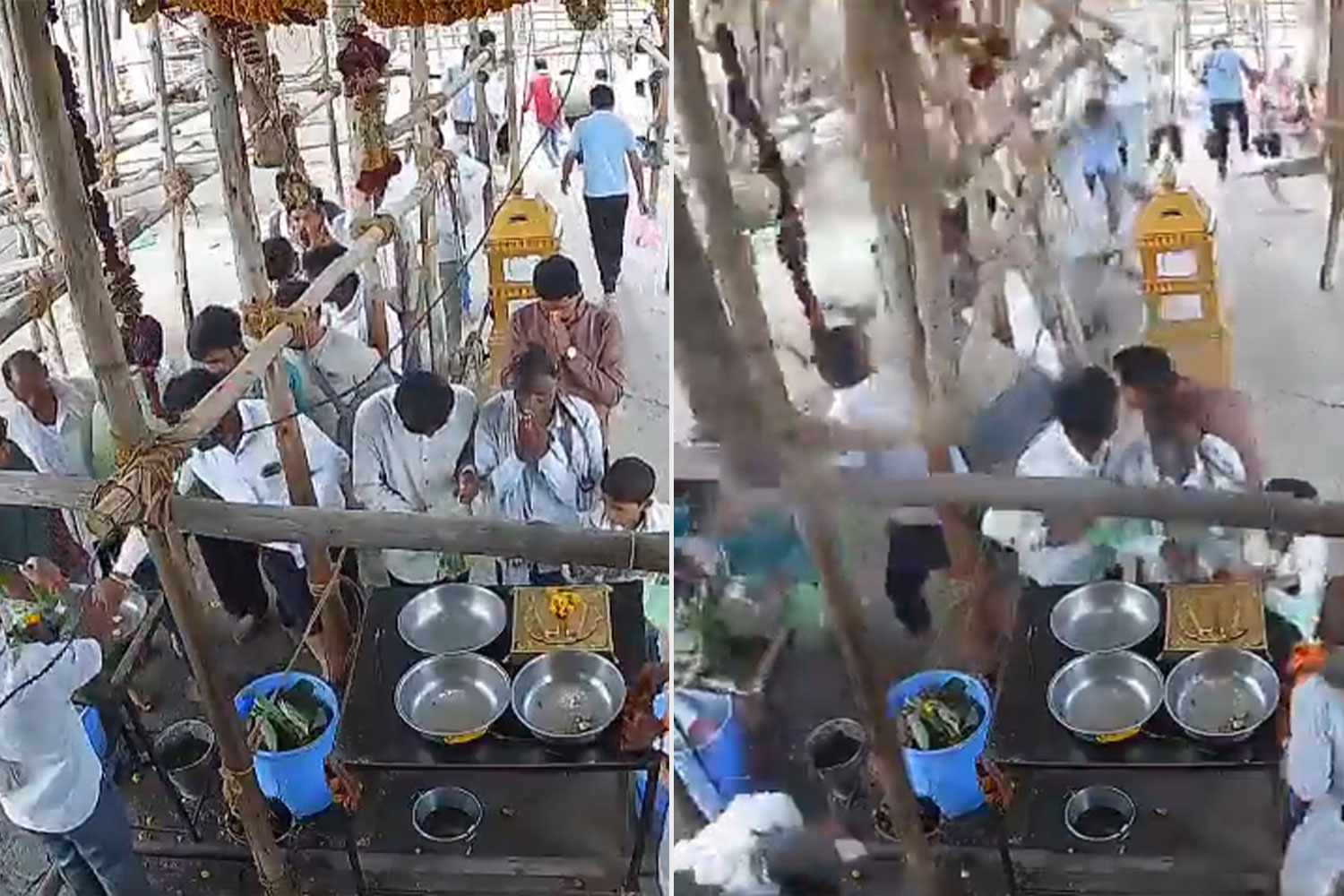 Yashwasi temple collapse in Maharashtra, India, on June 20, 2026Credit: X