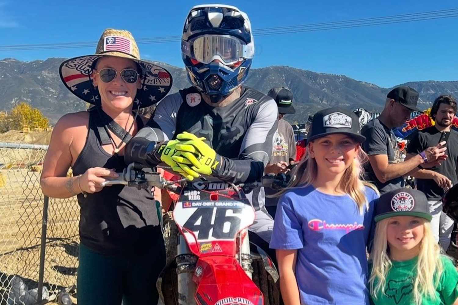Pink, Carey Hart and their kids, Willow and Jameson.Credit: Carey Hart/Instagram