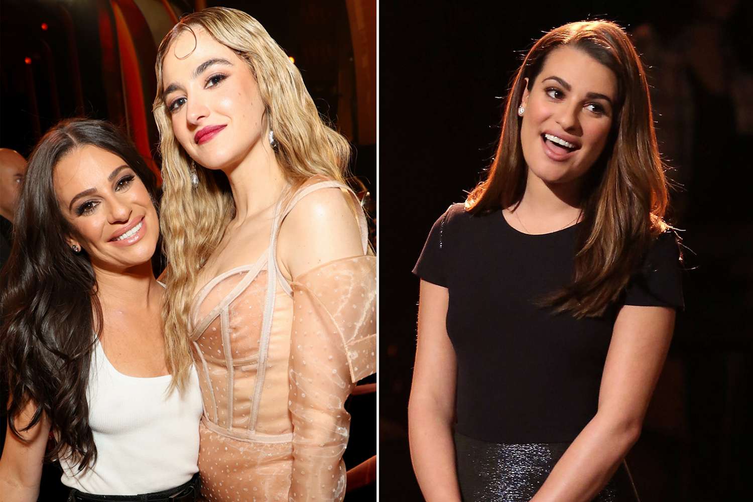 Lea Michele and Hannah Cruz at the Tony Awards on June 7, 2026; Lea Michele in 'Glee'Credit: Kevin Mazur/Getty; FOX Image Collection via Getty