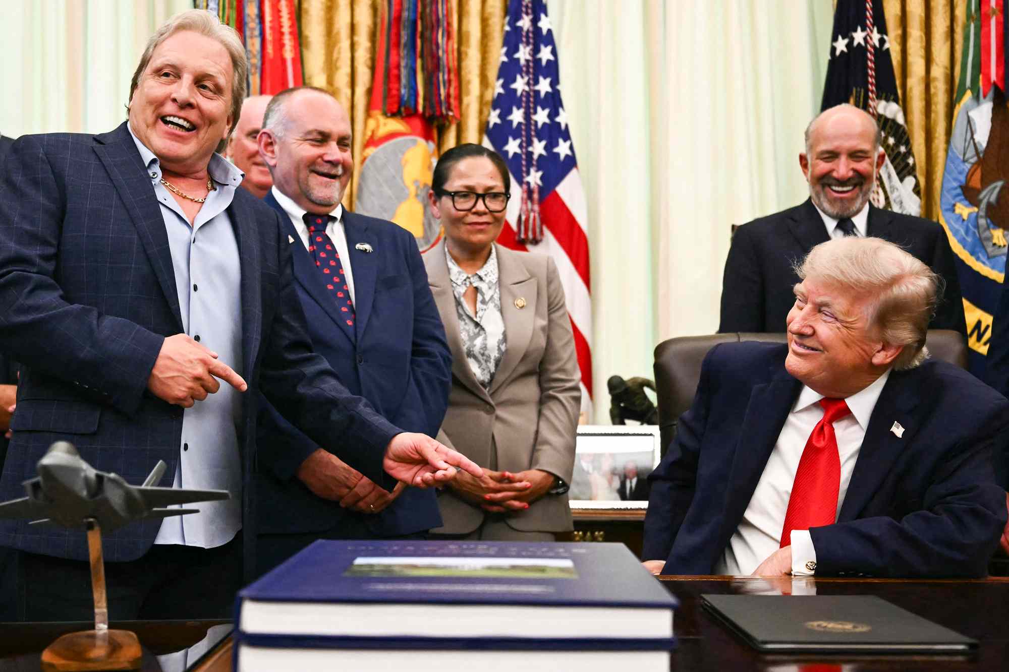 Sig Hansen with President Donald Trump at the White House Oval Office in Washington D.C. on June 11Credit: Kent NISHIMURA / AFP via Getty
