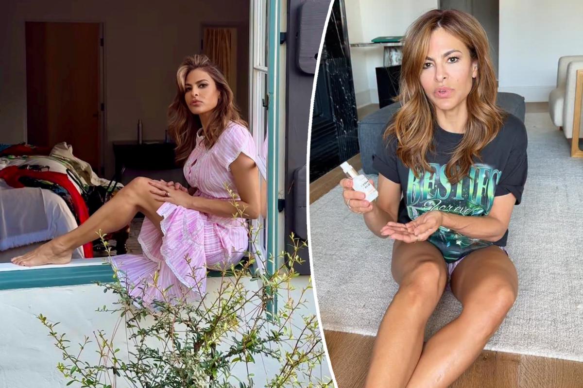 Eva Mendes uses a $39 Peaches Renew skincare oil all over: 'I love it'