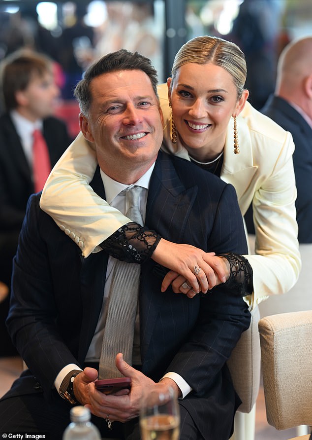 As Karl Stefanovic's dramatic fall from breakfast TV golden boy to one of Australia's most controversial media figures continues to dominate headlines, one person has remained firmly in his corner - his wife Jasmine. Pictured together