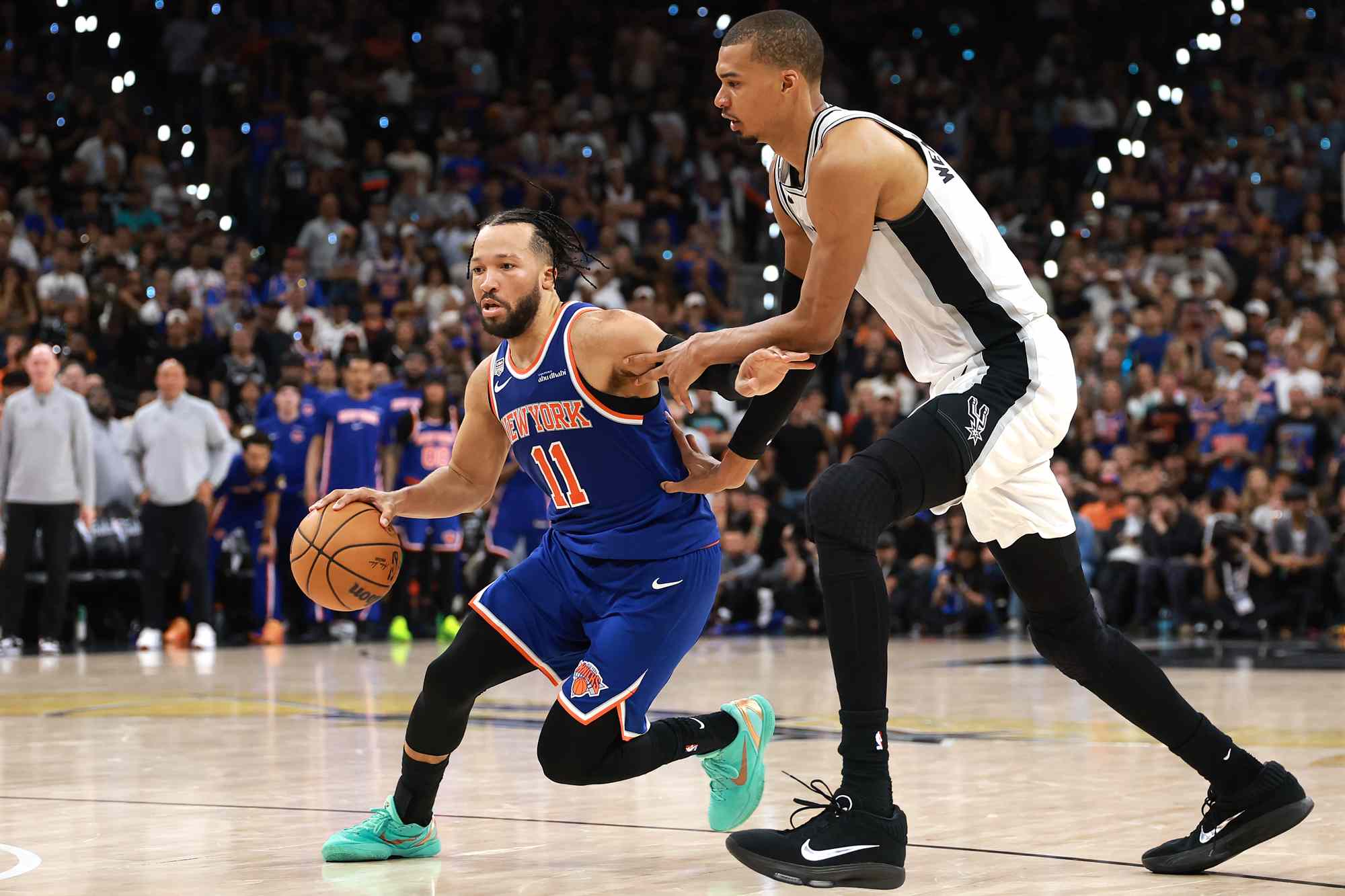 Jalen Brunson, Victor WembanyamaCredit: Gregory Shamus/Getty